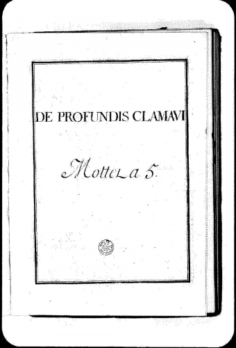 Lalande - De profundis clamavi - Score