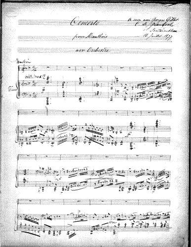 Grandval - Concerto pour Hautbois - For Oboe and Piano - Score