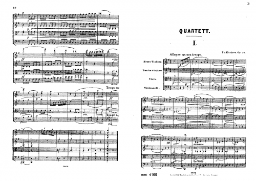 Kirchner - String Quartet - Scores - Score