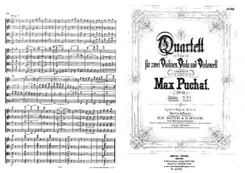 Puchat - String Quartet - Score