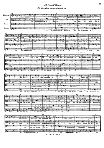 Brandt - Ob ich schon arm und eland bin - Score