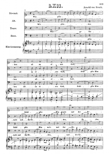 Bruck - Wir gläuben all an einen Gott - Score