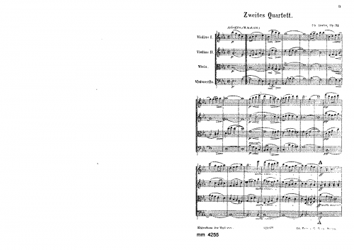 Rüfer - String Quartet No. 2 - Scores - Score