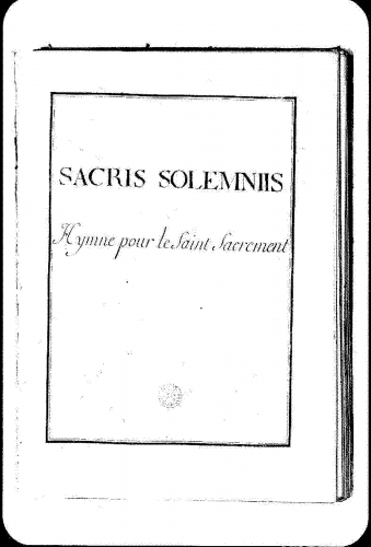 Lalande - Sacris solemnis, Grand motet - Compete score