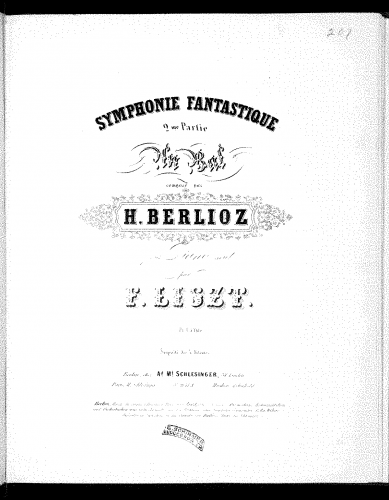 Berlioz - Symphonie fantastique - II. Un bal For Piano solo (Liszt) - Un bal (S.470/2)