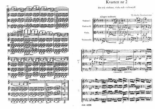 Stenhammar - String Quartet No. 2, Op. 14 - Scores - Score