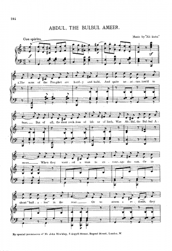 French - Abdul Abulbul Amir - Score