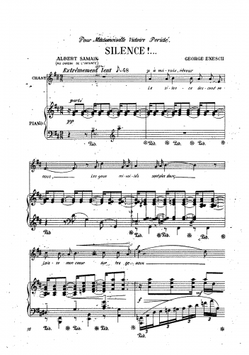 Enescu - Silence! - Score