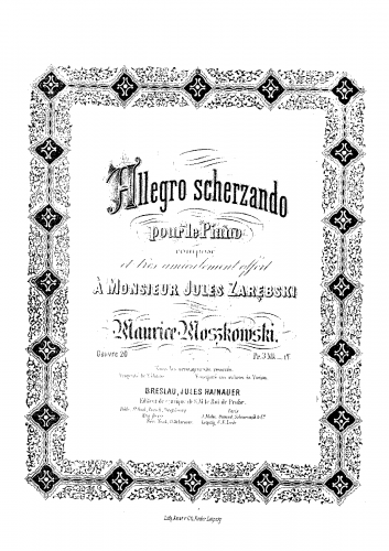 Moszkowski - Allegro Scherzando, Op. 20 - Score