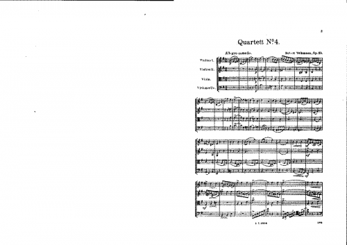 Volkmann - String Quartet No. 4, Op. 35 - Scores - Score