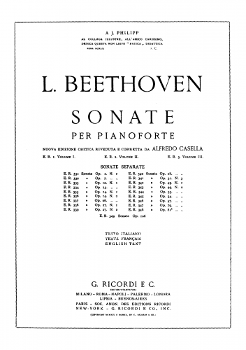 Beethoven - Piano Sonata No. 11, Op. 22 - Score