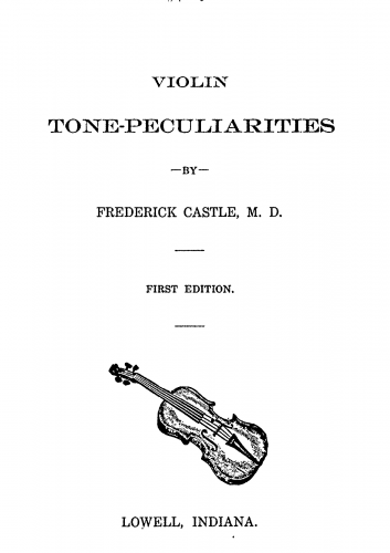 Castle - Violin Tone Peculiarities - Complete book