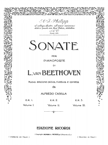 Beethoven - Piano Sonata No. 28 - Piano Score - Score