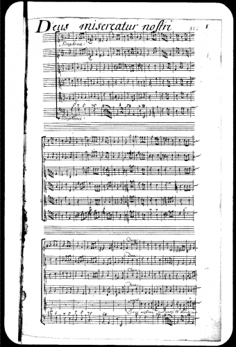 Lalande - Deus misereatur nostri, Grand motet - Score