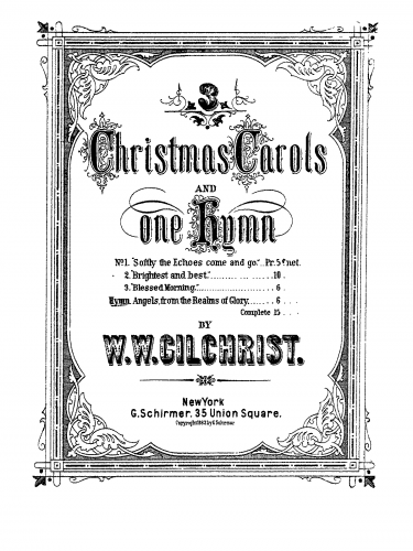 Gilchrist - Blessed Morning, Schleifer 244 - Score