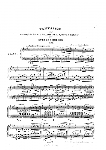 Heller - Fantaisie, Op. 31 - Score