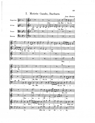 Mouton - Gaude Barbara - Score