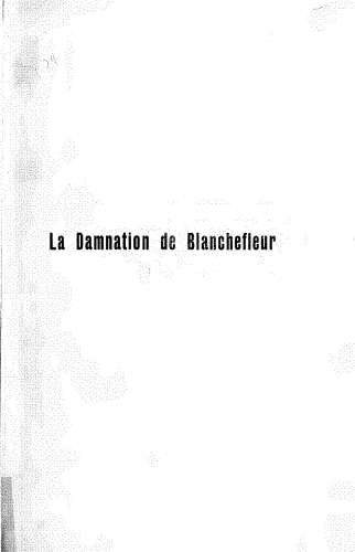 Février - La damnation de Blanchefleur - Vocal Score - Score