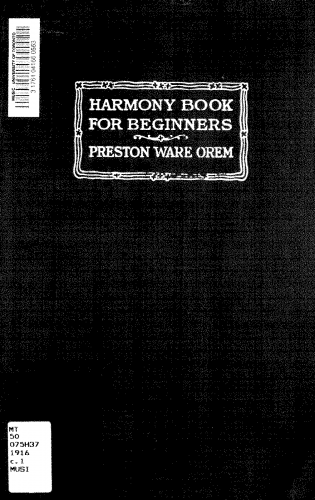 Orem - Harmony Book for Beginners - Complete Book