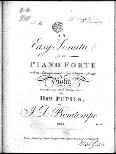 Bomtempo - An Easy Sonata