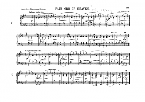 Rawlings - Fair Orb of Heaven - Score