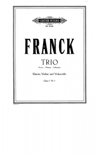 Franck - Piano Trio