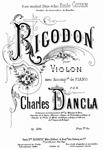 Dancla - Rigodon - Scores and Parts