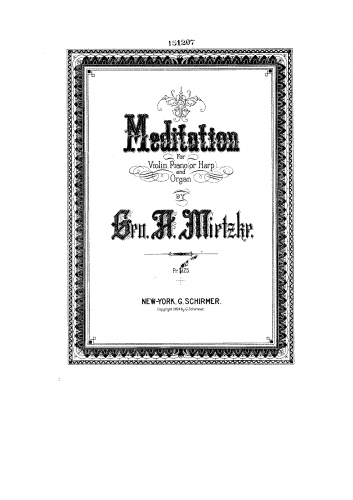 Mietzke - Meditation - Scores and Parts