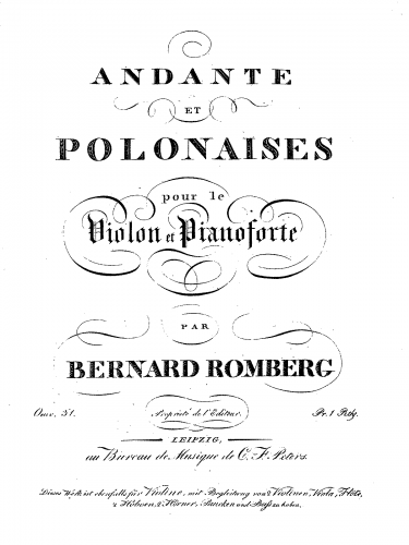 Romberg - Andante and Polonaises, Op. 32