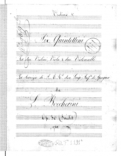 Boccherini - 6 String Quintets, G.319-324 - Selections: String Quintets, G.319-323 (Op. 30/1-5)