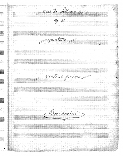 Boccherini - 3 String Quintets, G.352-354 (Op. 43) - Quintet in D major, G.353 (Op. 43/2)