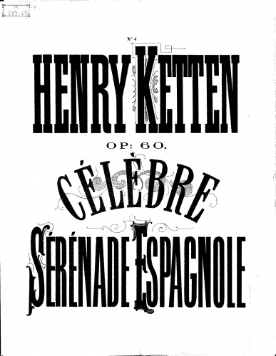Ketten - Sérénade espagnole - For Simplified Piano - Score