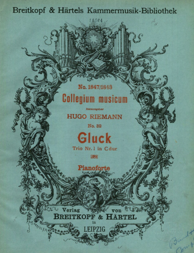 Gluck - 6 Trio Sonatas - For 2 Violins, Cello and Piano (Riemann)