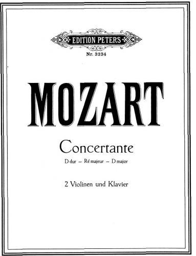 Mozart - Sonata for Two Pianos - For 2 Violins and Piano (David)