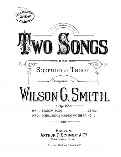 Smith - 2 Songs - Score