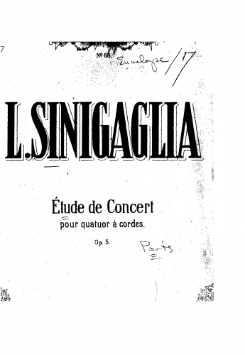 Sinigaglia - Konzert-Etude