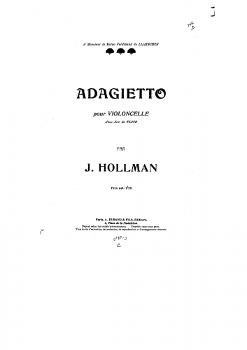 Hollman - Adagietto - Scores and Parts