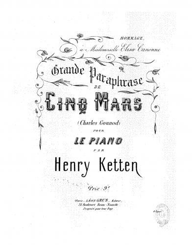 Ketten - Grande paraphrase de 'Cinq-Mars' - Score