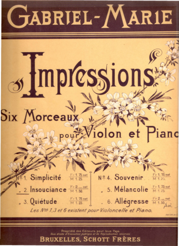 Marie - Impressions for Violin and Piano