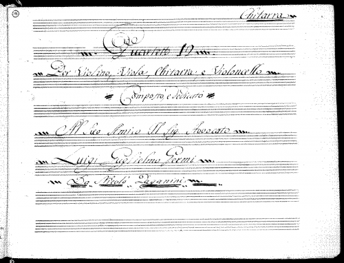 Paganini - Guitar Quartet No. 12