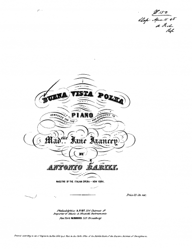 Barili - Buena Vista - Piano Score - Score
