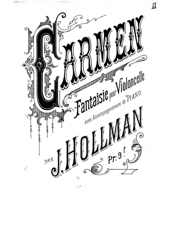 Hollman - Carmen Fantaisie - Scores and Parts