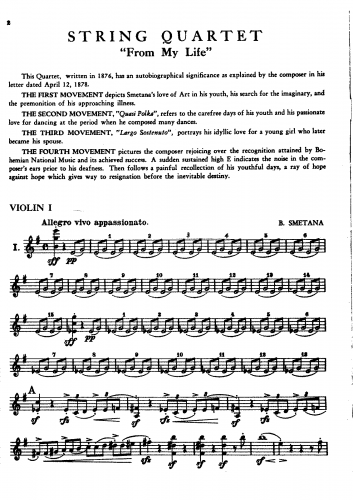 Smetana - String Quartet No. 1
