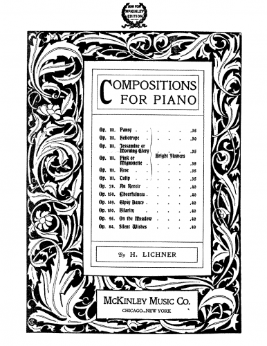 Lichner - Bunte Blumen, Op. 111 - Piano Score - 6. Jessamine (Morning-Glory)