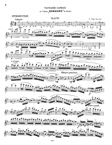 Popp - Fantaisie caprice sur 'Rinaldo', Op. 203
