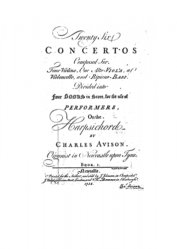 Avison - 12 Concertos