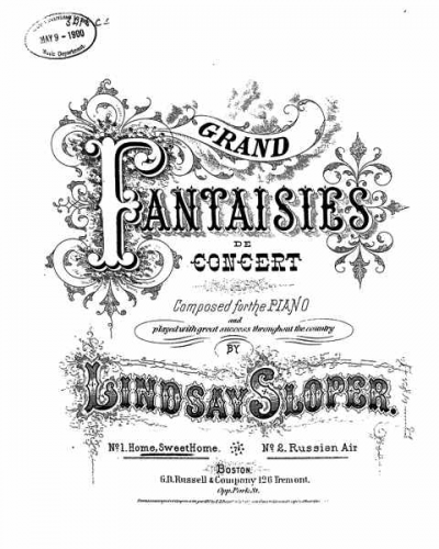 Sloper - 2 Grand Fantaisies de Concert - Score