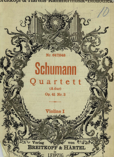 Schumann - String Quartet No. 3