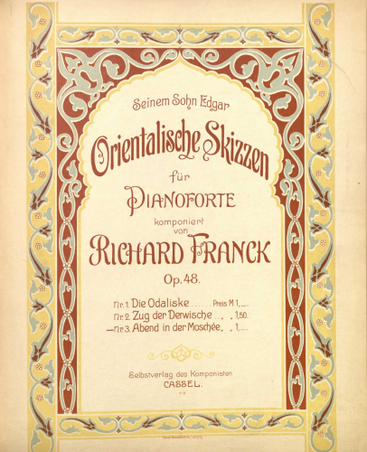 Franck - Orientalische Skizzen - Score