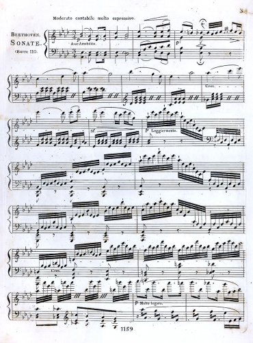 Beethoven - Piano Sonata No. 31 - Piano Score - Score